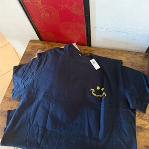 Old Navy Blue Everyday Men’s T-Shirt with Smiley Face